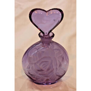 Beautiful Vintage Amethyst 24% lead crystal perfume bottle, Made in Germany